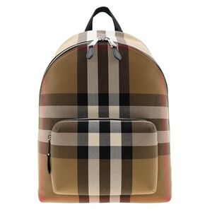 abbeydale black house check canvas and leather backpack Burberry Medium 2944532 painted edges abbeydale black house check canvas